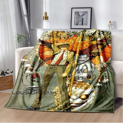 Death Note Cartoon Comics Fleece Blanket Fashion Anime Art Throwing Blanket Gift Living Room Bedroom Sofa 1 - Death Note Shop