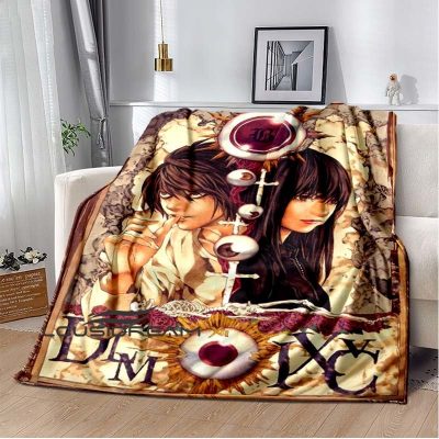 Death Note Cartoon Comics Fleece Blanket Fashion Anime Art Throwing Blanket Gift Living Room Bedroom Sofa 2 - Death Note Shop
