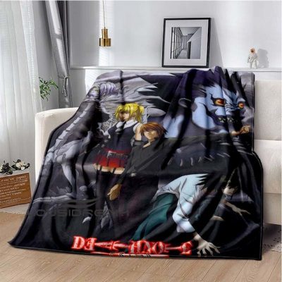 Death Note Cartoon Comics Fleece Blanket Fashion Anime Art Throwing Blanket Gift Living Room Bedroom Sofa.jpg 640x640 11 - Death Note Shop