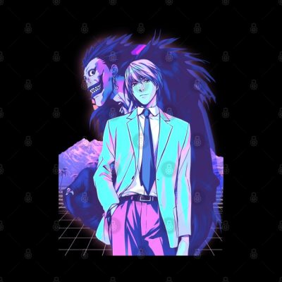 Death Note Vaporwave Throw Pillow Official Luffy Merch