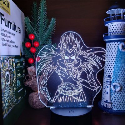 DEATH NOTE Ryuk 3D Lamp Led Night Light Anime Cartoon Lampara for Bedroom Decoration Kid Cool 1 - Death Note Shop