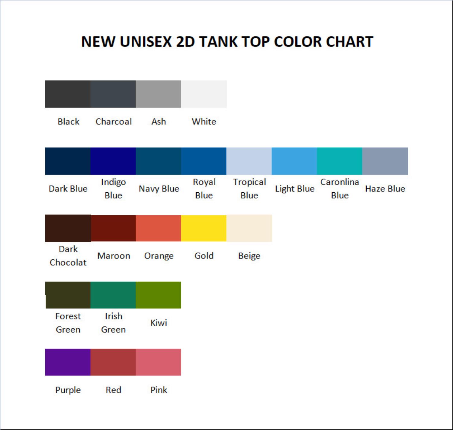 tank top color chart 2 - Death Note Shop